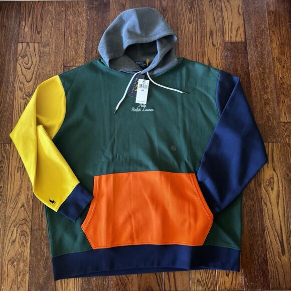 Polo by Ralph Lauren Other - New Polo Ralph Lauren Color-Blocked Double Knit Hoodie Mens 2XB Big & Tall NWT